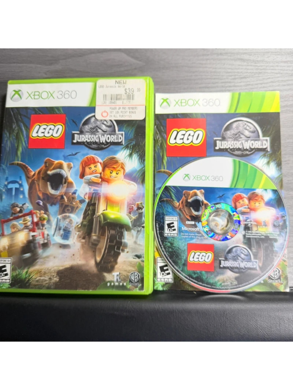 LEGO Jurassic World Microsoft Xbox 360 Game Disc Case Manual Dinosaurs 2015